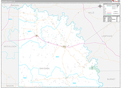 San Saba County Wall Map Premium Style 2026